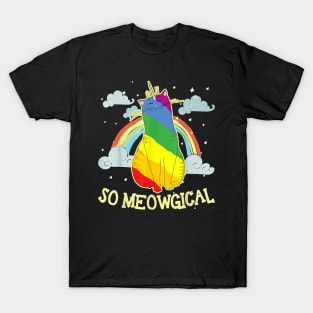 Cat  , Rainbow Unicorn, Unicat, Meowgical Zany Brainy T-Shirt